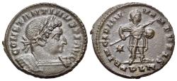 Ancient Coins - Constantine I the Great (AD 306-337) Æ Nummus. London, 312-3. R/ PRINCIPI IVVENTVTIS