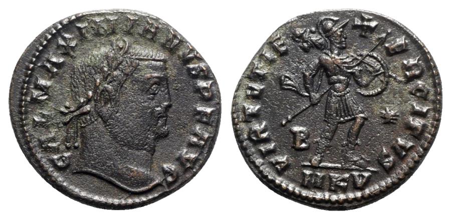 Ancient Coins - Galerius (305-311). Æ Follis - Cyzicus - R/ Mars