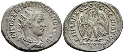 Ancient Coins - Philip I (AD 244-249). Seleucis and Pieria, Antioch. BI Tetradrachm, AD 248. R/ EAGLE