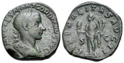 Ancient Coins - Gordian III (AD 238-244). Æ Sestertius. Rome mint, 1st officina. 3rd emission, AD 239. R/ AEQUITAS