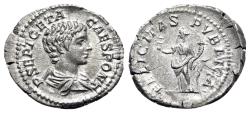Ancient Coins - Geta (Caesar, 198-209). AR Denarius  - R/ Felicitas