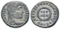 Ancient Coins - Constantine I (AD 307/10-337). Æ Nummus. Heraclea. Laureate head r. R/SMHB•. VOT / XXX in three lines