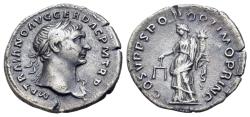 Ancient Coins - Trajan (AD 98-117). AR Denarius. Rome. R/ AEQUITAS