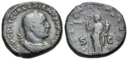 Ancient Coins - Valerian I (AD 253-260). Ӕ Sestertius. Rome mint. 1st issue, AD 253-254. R/ FELICITAS