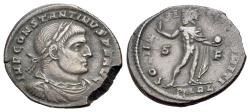 Ancient Coins - Constantine I the Great (306-337). Æ Follis. Arelate (Arles). R/ SOLI INVICTO - SOL