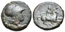 Ancient Coins - Sicily, Syracuse (circa 305-295 BC), Æ 21mm  R/ HORSEMAN