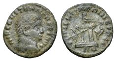Ancient Coins - Constantine I (307/310-337). Æ Quarter Follis. Rome mint. R/ Owl on altar VERY RARE