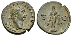 Ancient Coins - Trajan (98-117). Æ Semis. Rome, c. 99-105. R/ Hercules EXTREMELY FINE