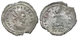 Ancient Coins - Claudius II Gothicus (AD 268-270). BI Antoninianus. Cyzicus. R/ VICTORIAE GOTHIC / SPQR. Trophy