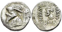 Ancient Coins - Kings of Elymais, Kamnaskires V (c. 54/3-33/2 BC). AR Tetradrachm. Seleukeia on the Hedyphon.