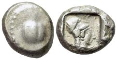Ancient Coins - Pamphylia, Side, c. 460-430 BC. AR Stater. Pomegranate R/ Helmeted head of Athena