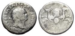 Ancient Coins - Divus Vespasian (died 79). AR Denarius. Rome. Laureate head r. R/ Foreparts of two capricorns springing in opposing directions