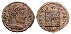 Ancient Coins - Constantine I (307/310-337). Æ Follis - Antioch - R/ Camp-gate