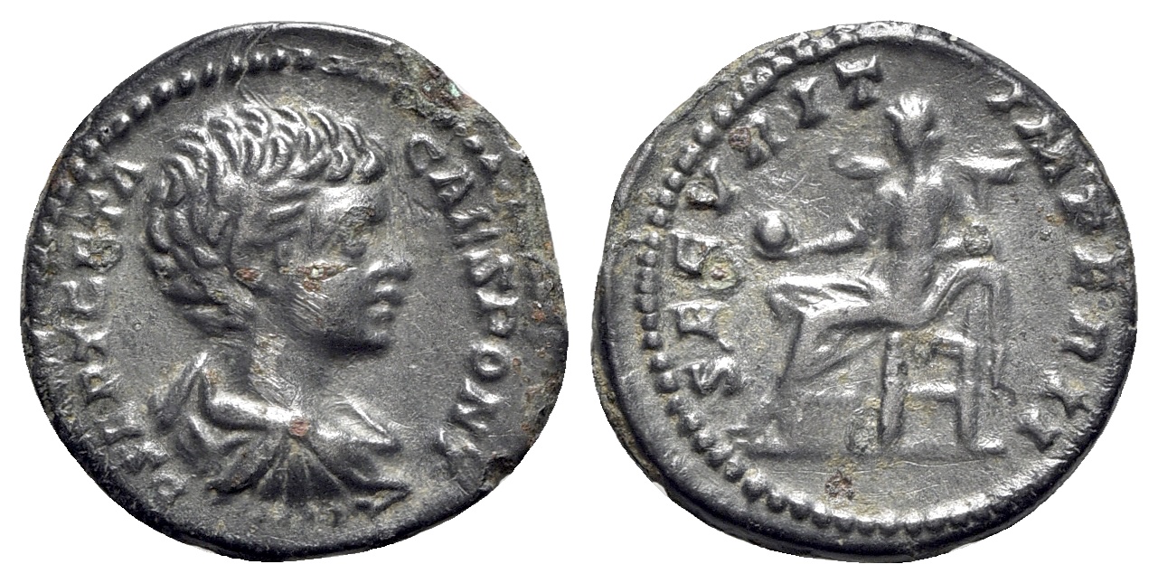 ローマ帝国 198-209 GETA, as Caesar デナリウス貨@183 ローマ帝国 198