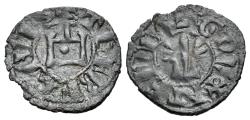 Ancient Coins - CRUSADERS. Duchy of Athens. Guillaume de la Roche (1280-1287). BI Obole VERY RARE