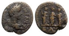 Ancient Coins - Antoninus Pius (138-161). Judaea, Aelia Capitolina. Æ - R/ The Three Graces