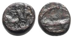 Ancient Coins - Phoenicia, Sidon. Uncertain king (c. 401-333 BC). Æ Half Shekel