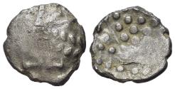 Ancient Coins - Celtic Britain Durotriges. Uninscribed, ca, 65-20 BC. BI Stater. Cranborne Chase (Durotrigan E) type. Ex Geoff Cottam collection