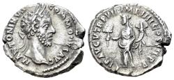 Ancient Coins - Commodus (AD 177-192). AR Denarius. Rome, AD 182. R/ LIBERALITAS