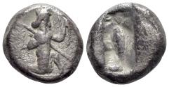 Ancient Coins - Achaemenid Kings of Persia, c. 485-420 BC. AR Siglos - Persian king or hero