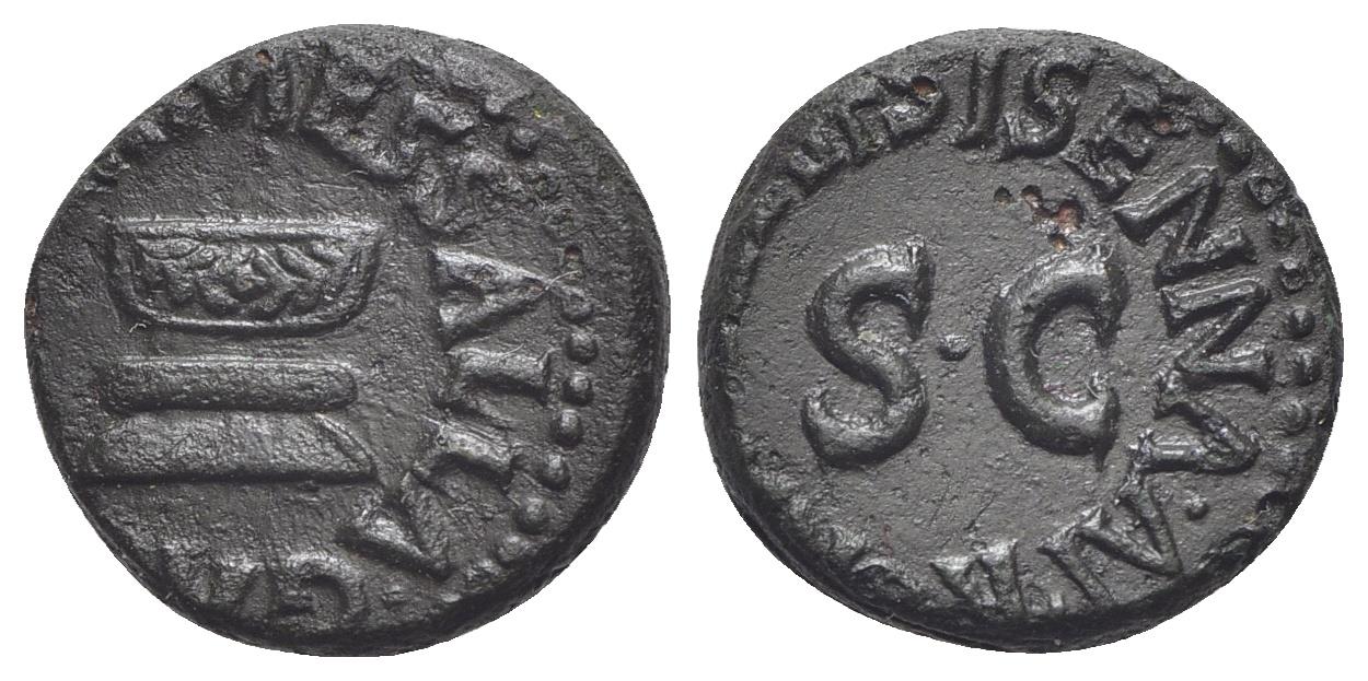 Augustus (27 BC-14 AD). Æ Quadrans. Rome, Apronius, Galus, Messalla ...