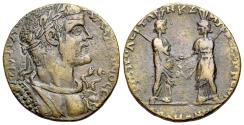 Ancient Coins - PHRYGIA. Hierapolis. Valerian I (253-260). Æ 31mm R/ Sarapis of Hierapolis and winged Nemesis of Smyrna