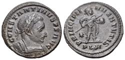 Ancient Coins - Constantine I the Great (AD 306-337) Æ Nummus. London, 312-3. R/ PRINCIPI IVVENTVTIS