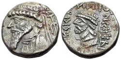 Ancient Coins - Kings of Elymais, Kamnaskires V (c. 54/3-33/2 BC). AR Tetradrachm. Seleukeia on the Hedyphon.