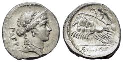 Ancient Coins - ROME REPUBLIC Moneyer issues of Imperatorial Rome. C. Considius Paetus. 46 BC. AR Denarius. Rome mint. Head of Venus R/ Victory driving galloping quadriga