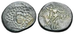 Ancient Coins - Paphlagonia, Amastris, c. 85-65 BC. Æ 21mm. Aegis R/ NIKE