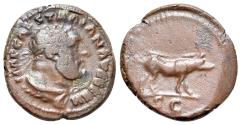Ancient Coins - Trajan (98-117). Æ Quadrans. Rome, c. 98-102. R/ BOAR