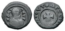 Ancient Coins - AXUM. temp. Ezanas (mid. 340s-circa 380). Æ Lepton. Anonymous 'BACIΛEYC' issue. R/ Cross pattée