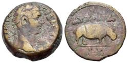 Ancient Coins - Claudius (AD 41-54). Egypt. Alexandria. Æ Diobol. R/ HIPPOPOTAMUS