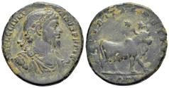 Ancient Coins - Julian II (AD 360-363). Æ 26mm - Double Maiorina. Antioch. R/ BULL
