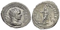 Ancient Coins - Caracalla (AD 198-217). AR Antoninianus. R/ SERAPIS