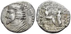 Ancient Coins - KINGS of PARTHIA. Vardanes I (circa AD 38-46). BI Tetradrachm. Seleukeia on the Tigris mint. Dated 345 SE (AD 44).