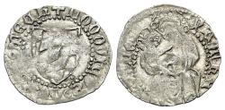 World Coins - ITALY Aquileia. Ludovico II (1412-1420). AR Soldo R/ Virgin with Child