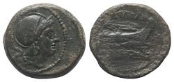 Ancient Coins - ROME REPUBLIC Anonymous, Rome, c. 217-215 BC. Æ Quartuncia