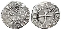Ancient Coins - CRUSADERS. Antioch. Bohemund III and IV (1163-1233). AR Denier