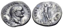Ancient Coins - Vespasian (AD 69-79). AR Denarius. Rome mint. R/ IOVIS CVSTOS Jupiter