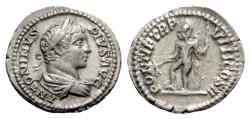 Ancient Coins - Caracalla (198-217). AR Denarius - R/ Mars