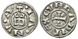 Ancient Coins - Crusader ITALY. Genova (Genoa), Republic, c. 1139-1339. AR Denaro Castle / Cross