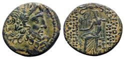 Ancient Coins - Seleukis and Pieria, Antioch, c. 38-35 BC. Æ Tetrachalkon - Zeus / Zeus
