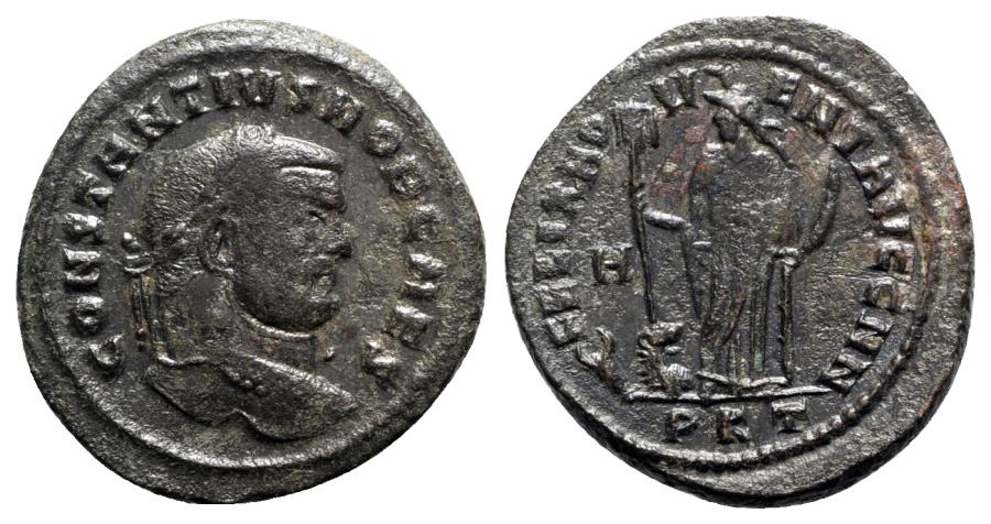 Ancient Coins - Constantius I (Caesar, 293-305). Æ Follis - Carthage - R/ Africa