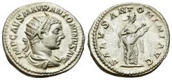 Ancient Coins - Elagabalus (AD 218-222). AR Antoninianus. Rome, 218-9.  R/ SALUS