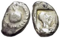 Ancient Coins - PAMPHYLIA, Side. Circa 460-430 BC. AR Stater POMEGRANATE