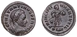 Ancient Coins - Constantine I the Great (AD 306-337) Æ Nummus. London, 312-3. R/ PRINCIPI IVVENTVTIS