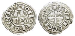 World Coins - France, Béarn (Lordship). Anonymous (1080-1250) AR Obol. Morlaàs mint.