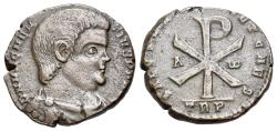 Ancient Coins - Magnentius. AD 350-353. Æ Double Centenionalis. Treveri (Trier) mint. R/ Large Christogram