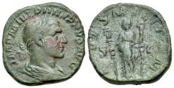 Ancient Coins - Philip I (AD 244-249). Æ Sestertius. Rome mint. R/ FIDES